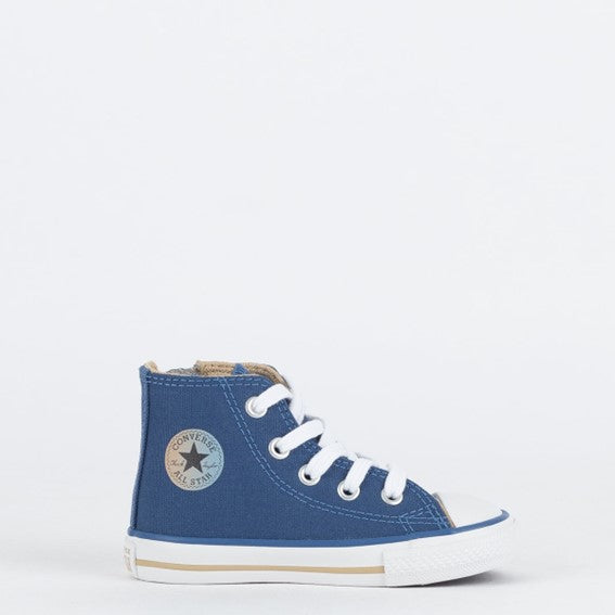 TENIS CHUCK TAYLOR ALL STAR SIDE ZIP HI SEASONAL AZUL CAQUI FOSCO