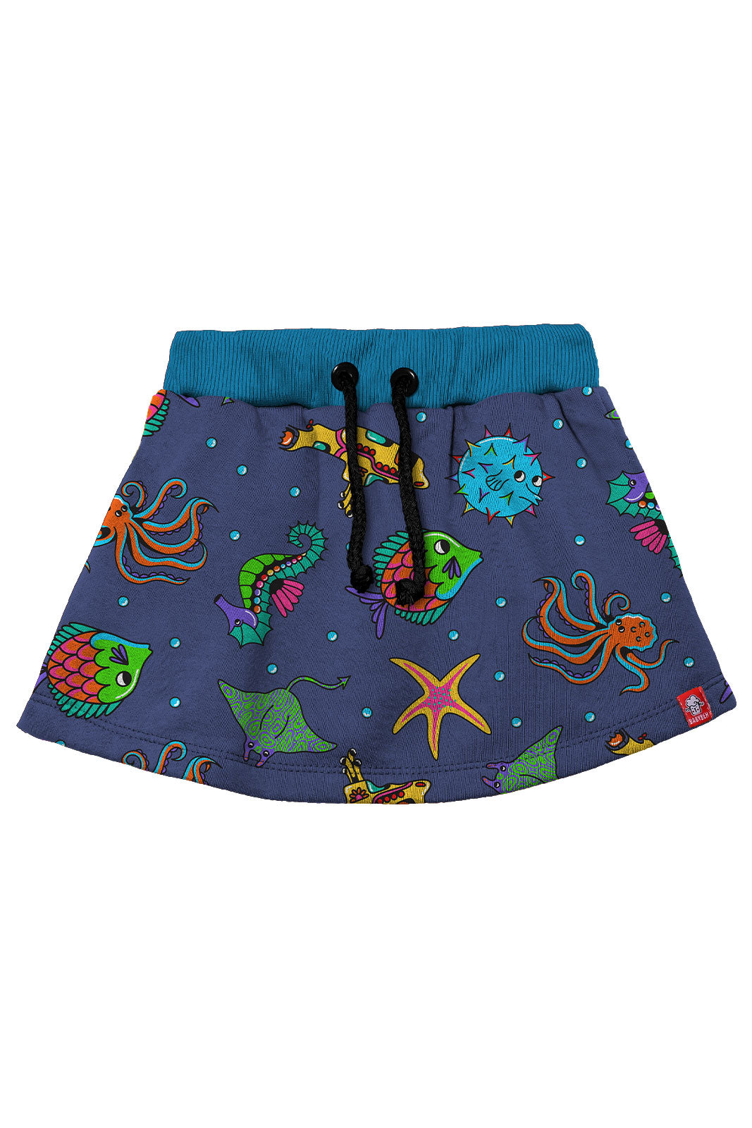 SHORT SAIA MOLETOM - FUNDO DO MAR AZ