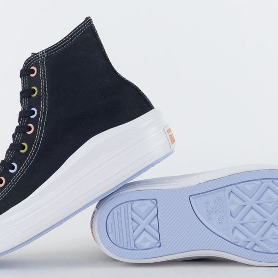 TENIS CHUCK TAYLOR ALL STAR MOVE ADULTO PRETO/AZUL CEU