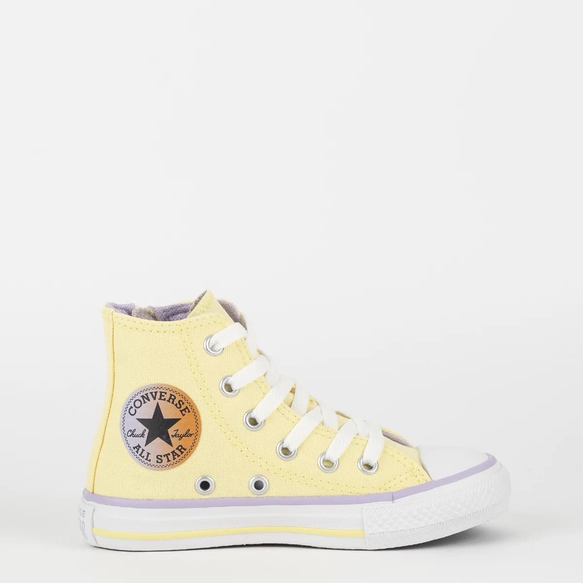 TENIS CHUCK TAYLOR ALL STAR CANO ALTO AMARELO SUAVE/LARANJA SOL