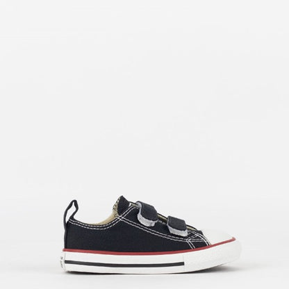 TENIS CHUCK TAYLOR ALL STAR 2V COURO PRETO/VERMELHO