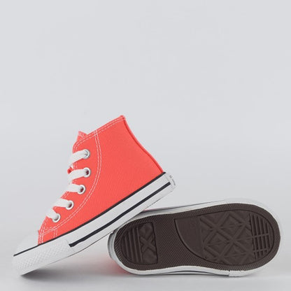 TENIS CHUCK TAYLOR ALL STAR CANO ALTO SEASONAL LARANJA CHAMA