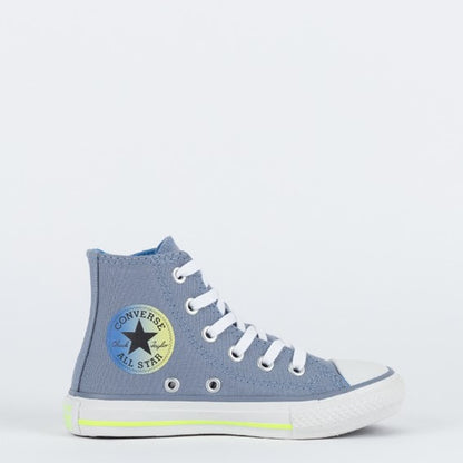 TENIS CHUCK TAYLOR ALL STAR CANO ALTO SIDE ZIP AZUL PEDRA LAMACENTO AZUL