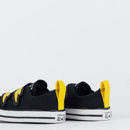 TENIS CONVERSE CHUCK TAYLOR ALL STAR 2V OX BOLTS PRETO AMARELO GEMA