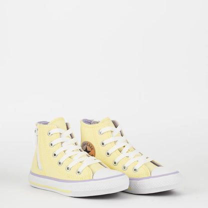 TENIS CHUCK TAYLOR ALL STAR CANO ALTO AMARELO SUAVE/LARANJA SOL