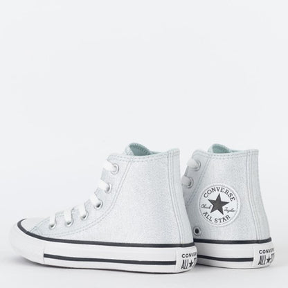 TENIS CHUCK TAYLOR ALL STAR CANO ALTO AZUL LUAR/PRATA