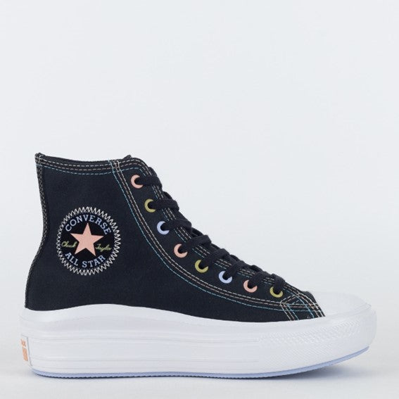 TENIS CHUCK TAYLOR ALL STAR MOVE ADULTO PRETO/AZUL CEU