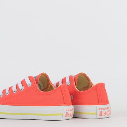 TENIS CHUCK TAYLOR ALL STAR LARANJA CHAMA/VERDE CITRICO