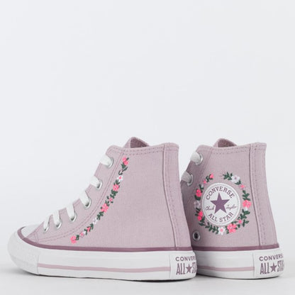 TENIS CHUCK TAYLOR ALL STAR CANO ALTO VIOLETA BORDADO